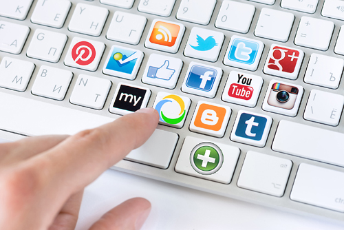 Social media communication concept