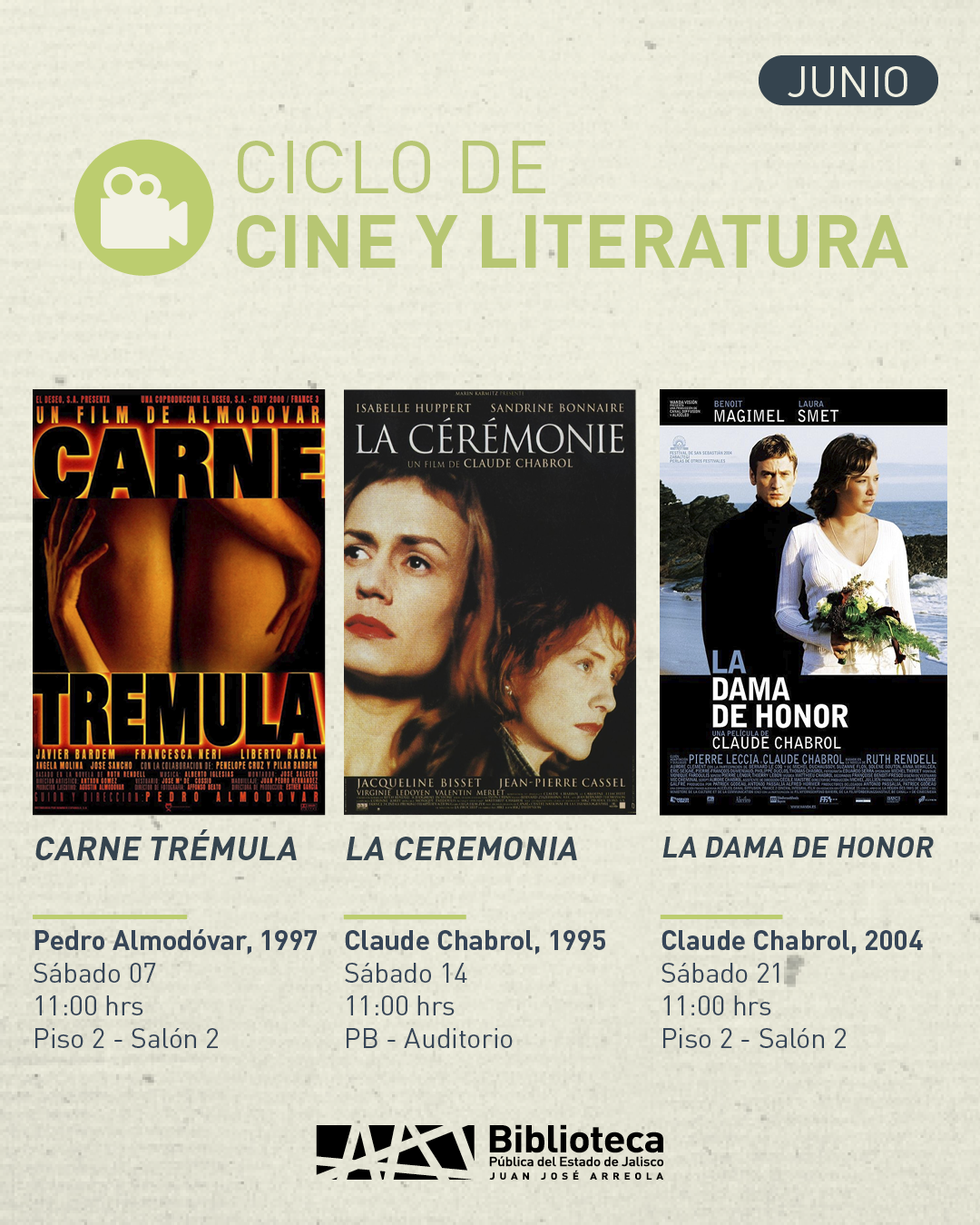CARTELERA CINE JUNIO 2