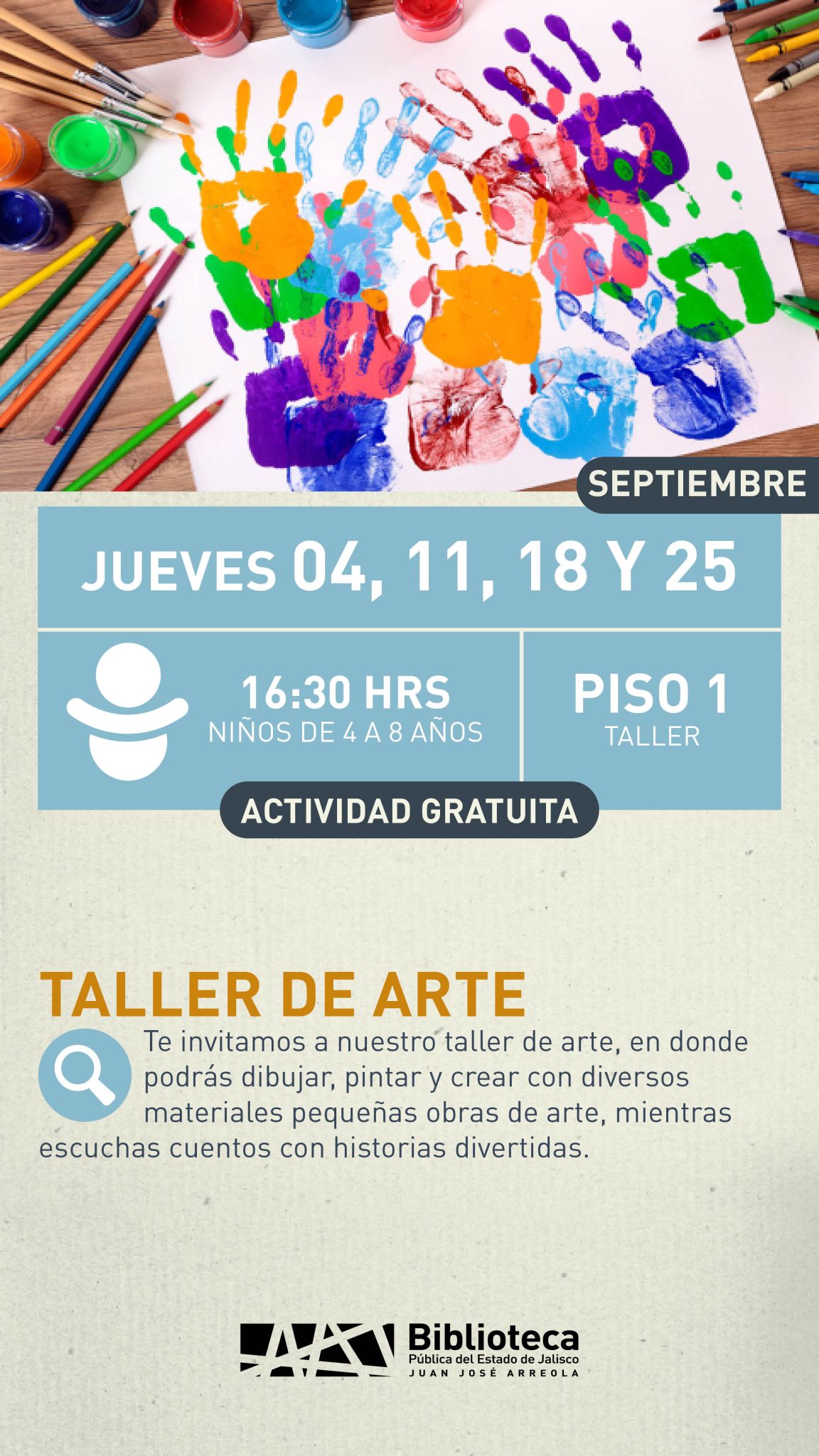 04, 11, 18 Y 25 TALLER ARTE