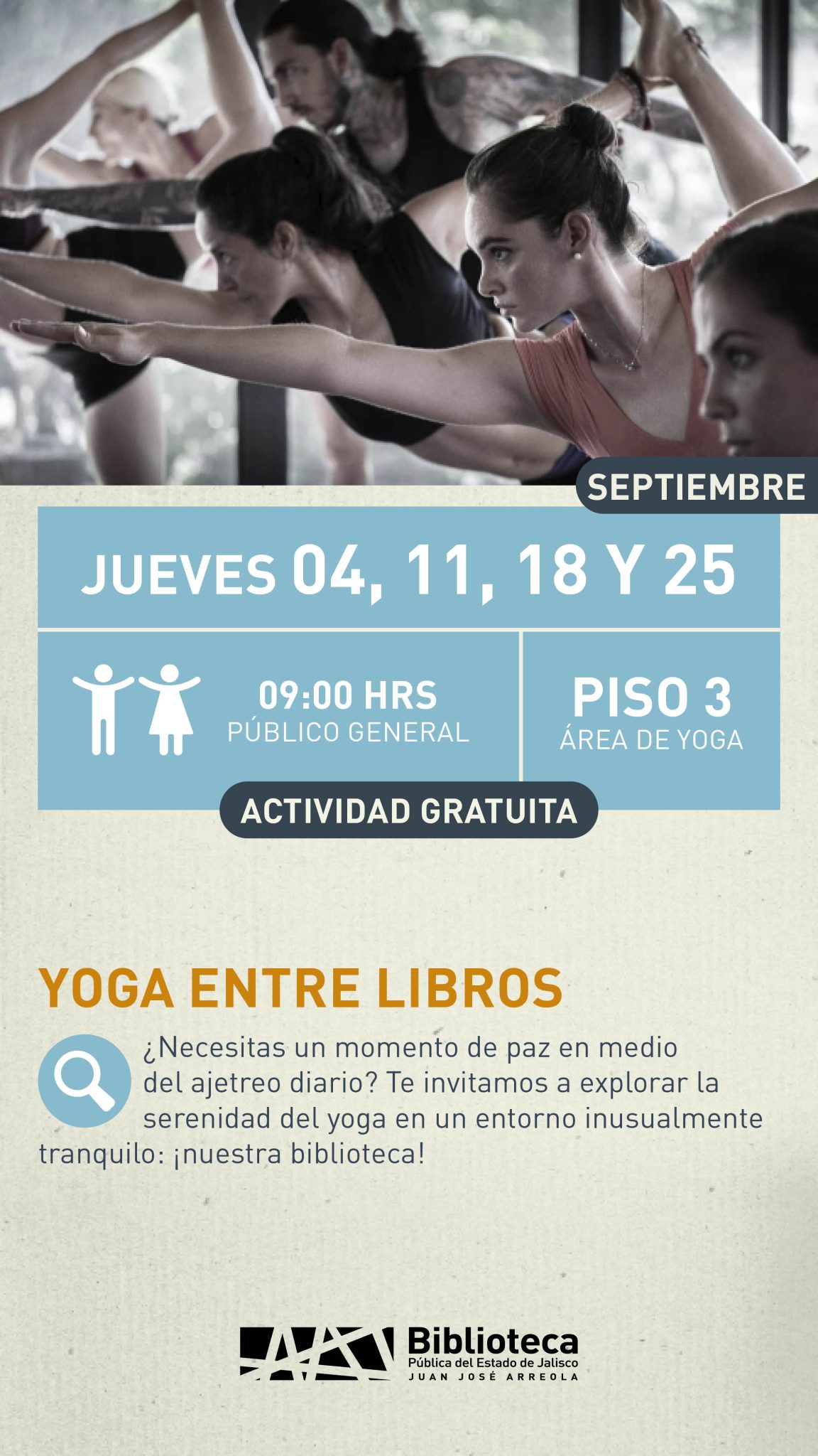 04, 11, 18 y 25 YOGA ENTRE LIBROS