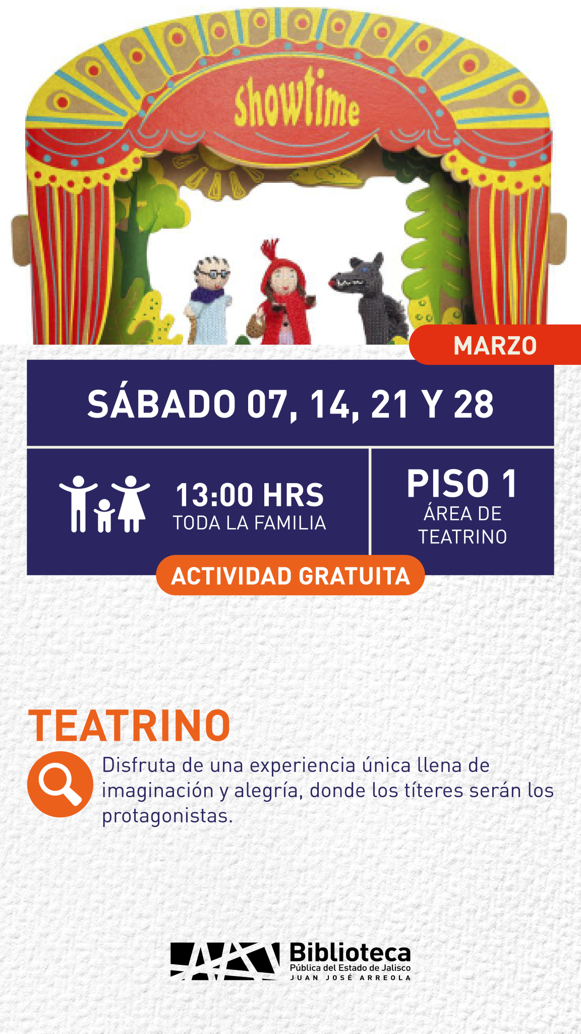 07, 14, 21 28 TEATRINO