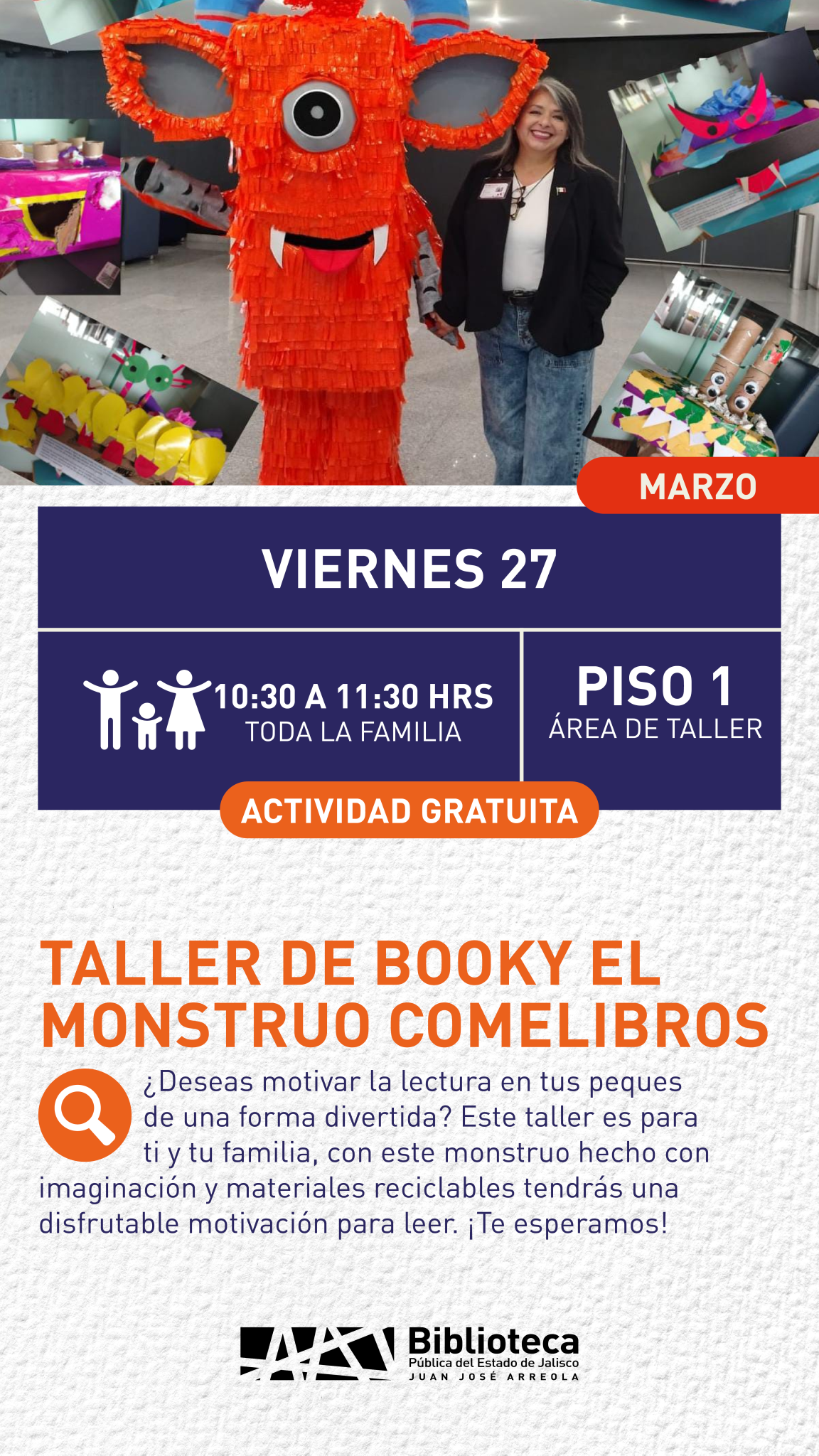 27 TALLER DE BOOKY EL MONSTRUO COMELIBROS